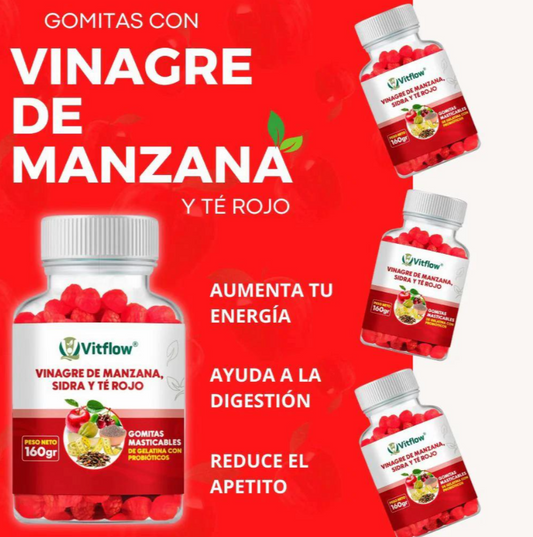 Gomitas De Vinagre De Manzana Y Te Rojo
